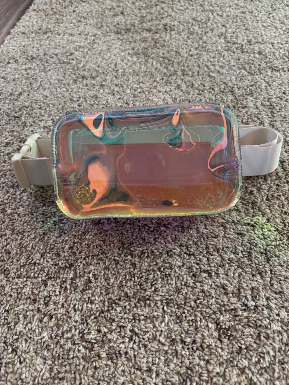 Kendra Scott Iridescent Clear Holographic Belt Bag